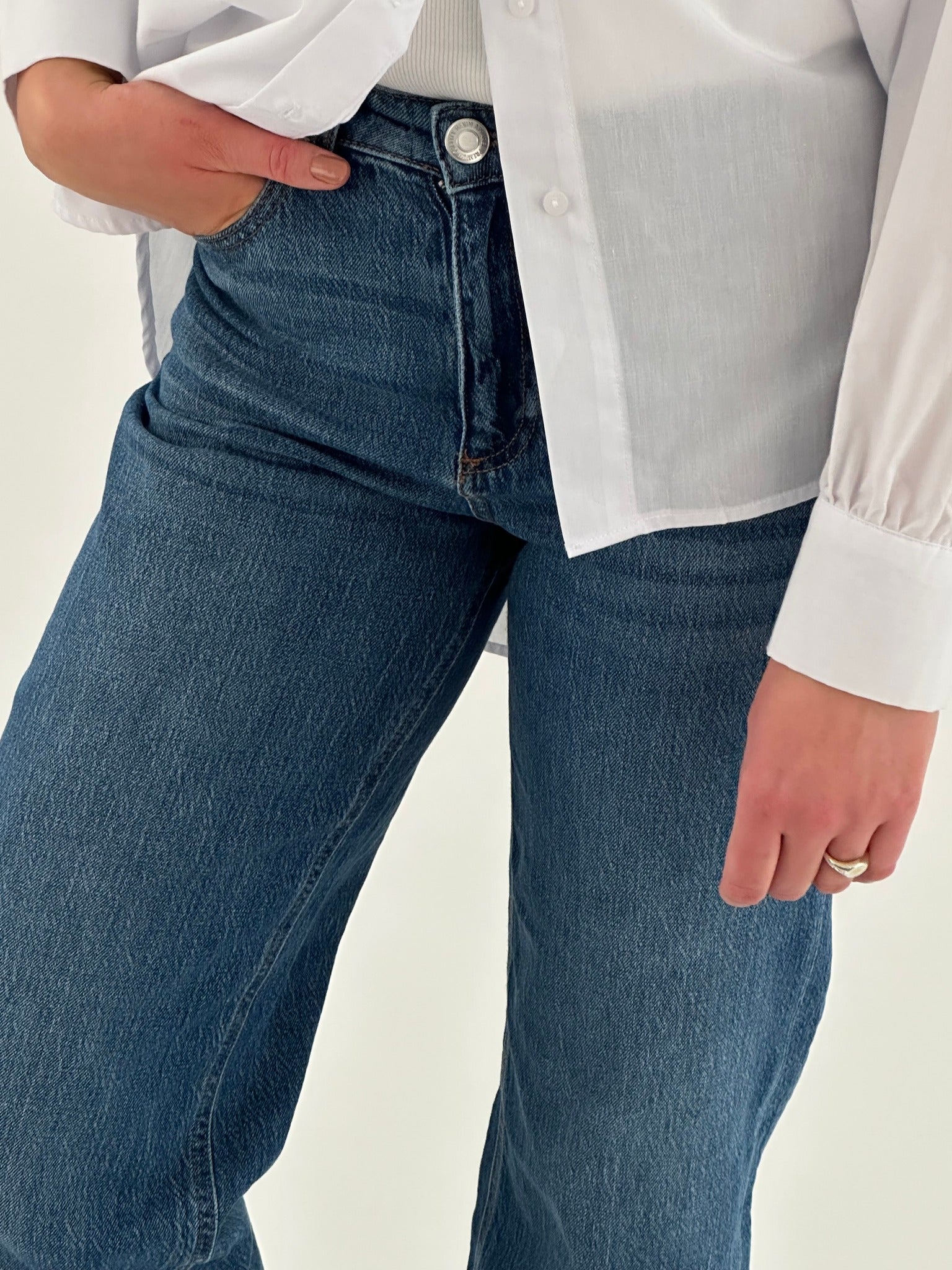 VMTESSA Wide Jeans - Medium Blue Denim